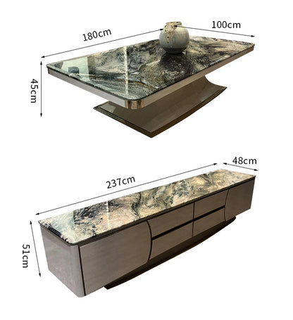 *Italian light luxury leather sofa post-modern model room large apartment high-end