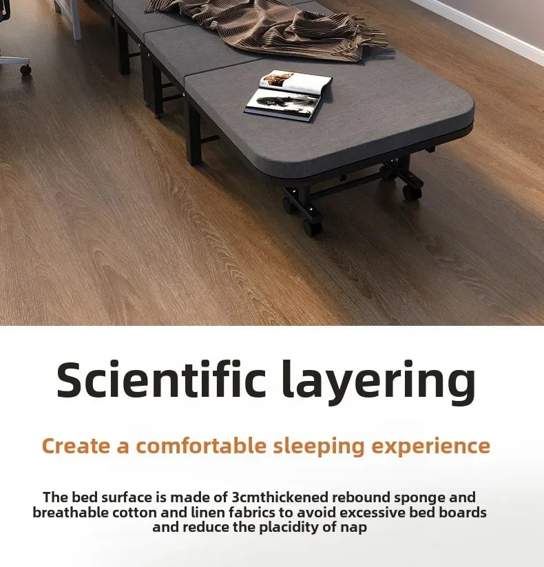 Rollaway bed Single office lunch break bed Nap bed Portable retractable hidden escort bed Rollaway bed Camp bed