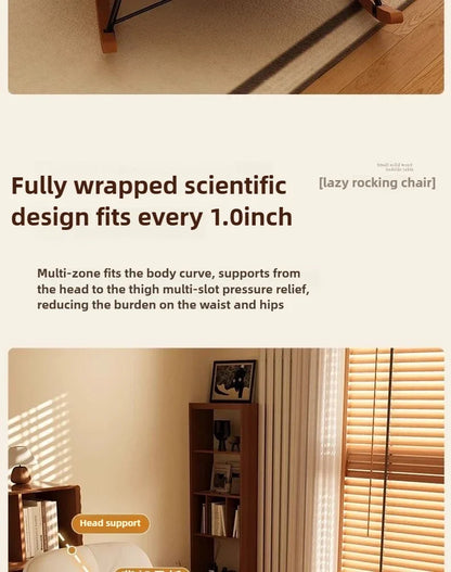 Chair Rocking Chair Lazy Lounge Chair Sofa Single Comfortable Lounge Chairs Living Room Bedroom Household Indoor Leisure Chairs