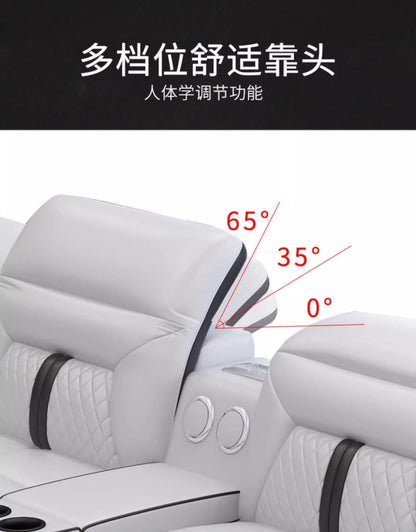 Multifunction Modern Sofas Genuine Leather Minimalist Electric Apartment Living Room Sofas Massage Comfortable Muebles Furniture