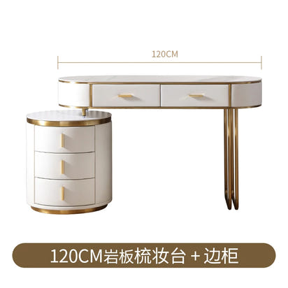 Light Mirror Vanity Table White Minimalist Drawers Storage Dressing Table Desk Makeup Mesa De Maquillaje Bedroom Furniture