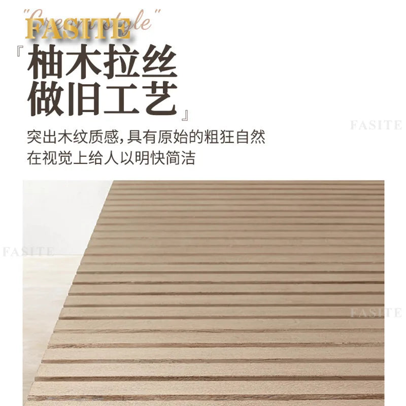 Outdoor solid wood coffee table combination waterproof and sunscreen sofa