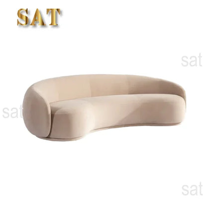Hot Sales Nordic Style Living Room Special-shaped Sofa Curved Velvet Sofa