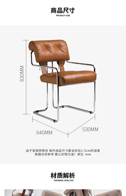 Pre-owned Office Chair, Stainless Steel Dining Chair, Bauhaus Vintage Negotiation, Casual Desk, Designer Single Chair