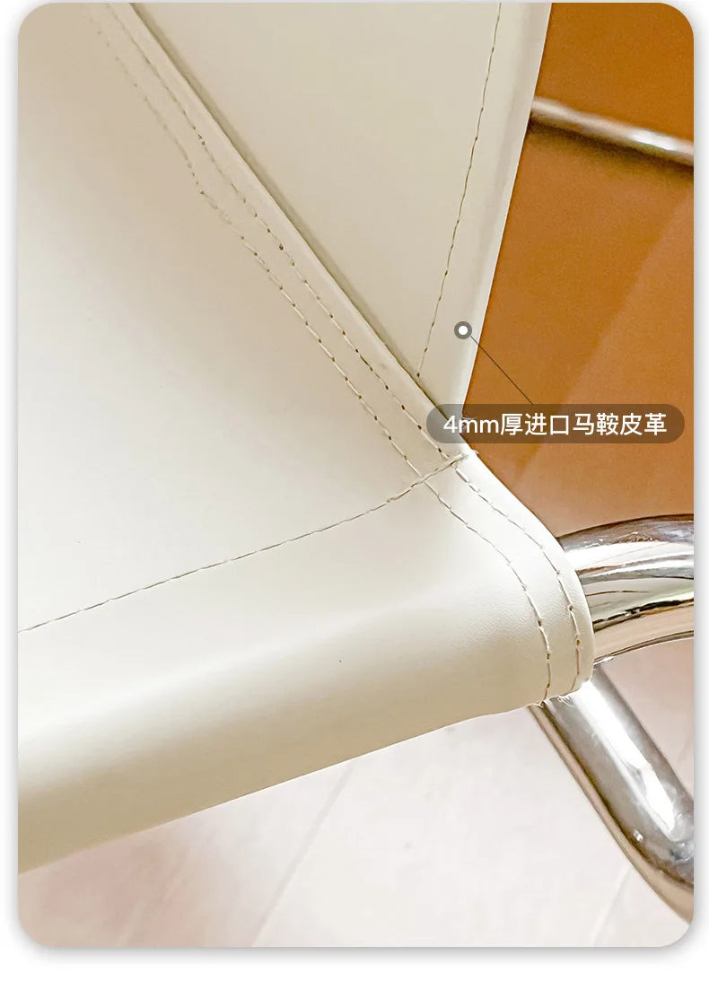 JOYLIVE Single Sofa Chair Designer Bauhaus Casual Chair Stainless Steel Saddling Coffee Chair Shooting Prop New Dropshipping