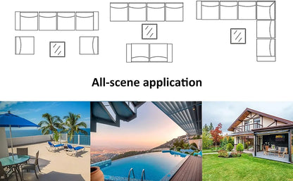 7 Pieces Outdoor Patio Furniture Sets,Wicker Conversation Set Sectional Sofa,Includes 6 All-Weather High Back PE, Customized