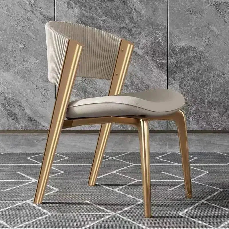 Ergonomic Furniture Modern Vip Restaurant Luxury Designer Dining Italian Chair Chairs Nail Gold Comedor Kitchen Legs Leather