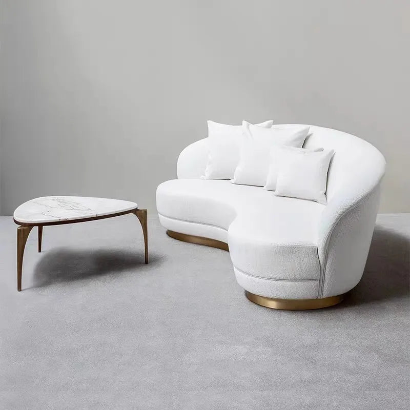 Simple clubhouse reception creative special-shaped light luxury beauty salon clothing store curved sofa