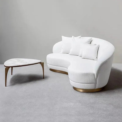 Simple clubhouse reception creative special-shaped light luxury beauty salon clothing store curved sofa
