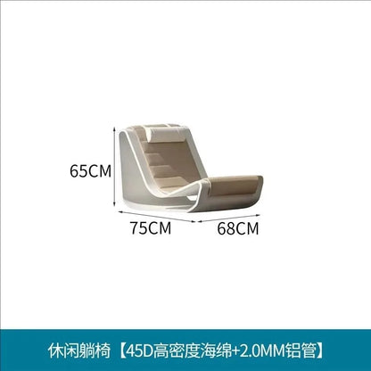 Outdoor teak courtyard Nordic style open-air famous villa anti-corrosion solid wood goose soft stone sofa