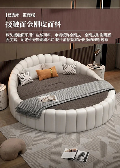Large Modern Frame Double Bed Princess Organizer High Living Room Double Bed Bedroom Full Size Camas Matrimoniales Furniture
