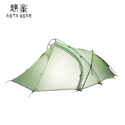 2 Person Ultralight Backpacking Tent 1.69kg 5000mm Waterproof 10D Nylon Triple Cross Pole Tent for Camping Hiking Trekking