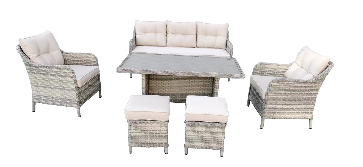 Sturdy All - Weather Outdoor Sofa Furniture Set Garden Sofa Set With Removable Cushion
