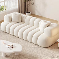 French Modern Velvet Puff Sofa Living Room Home Fabric Minimalist Sofa Reclinable