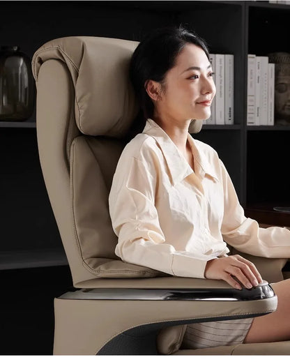 Senior Leather Office Chairs Ergonomic Comfortable Adjust Recliner Office Chairs Mobile Luxurious Furniture Silla Oficina LXOC