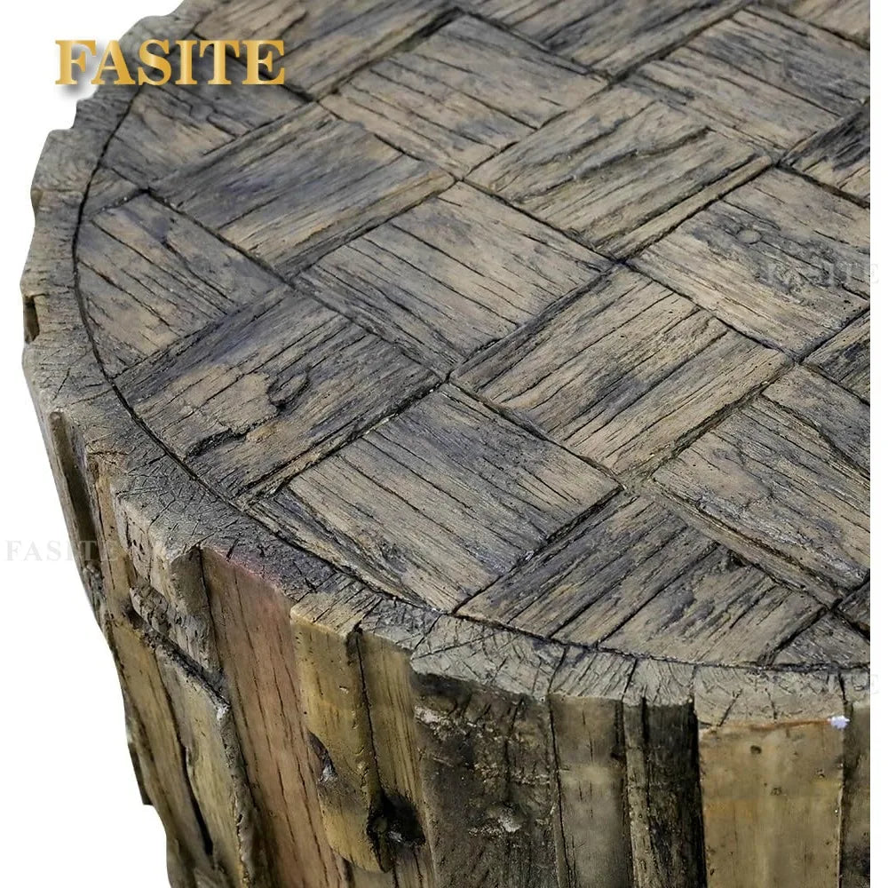 Light Luxury round Tea Table Solid Wood Living Room Small Apartment round Tea Table Creative Simple Nordic Coffee Table