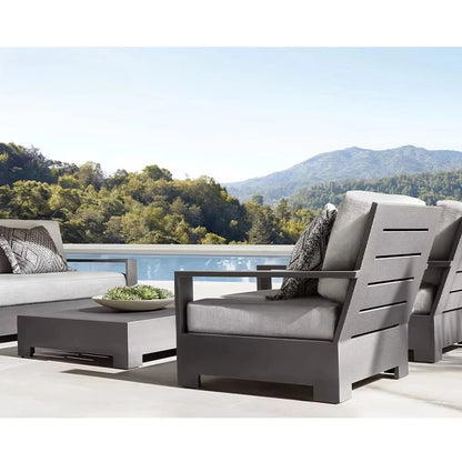 Aluminium Garden Sofa Patio Furniture Waterproof Lounge Set Rattan Modern Modular Luxury Corner Aluminium Outdoor Sectional Sofa