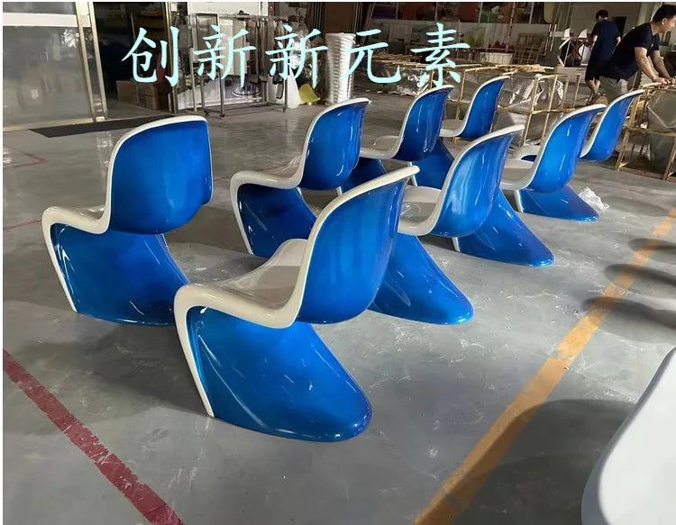 LXY simple household modern small apartment FRP electroplating armrest dining chair household leisure chair