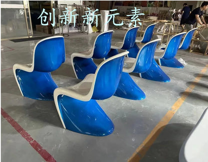 LXY simple household modern small apartment FRP electroplating armrest dining chair household leisure chair