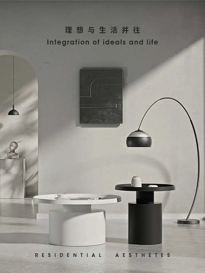 Set Round Table Nordic Center Modern Folding Metal Coffee Tables Storage Mesas Furniture GPF40XP