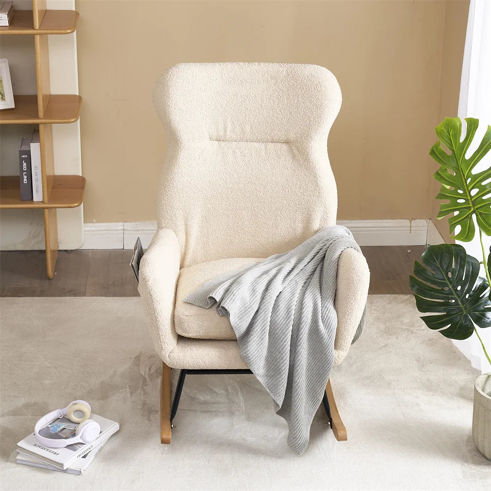 Lazy Sofa Rocking Chair Bedroom Lounge Chair Carefree Adult Living Room Single Balcony Leisure Rocking Chair Recliner Chairs