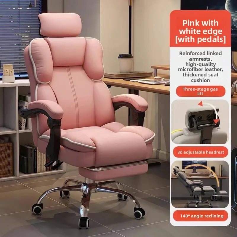 Ergonomic Computer Chair Gaming Office Chair Backrest Swivel Boss Seat Durable Desk Chair for Students Office Chair Furniture