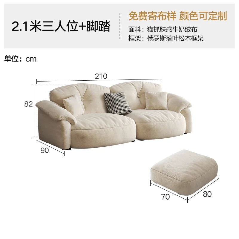 Lounge Living Room Sofas Fabric Minimalist Modern Design Sofa Elegant Comfortable Kanapy