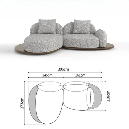 Home Living Room Coffee Designer Creative Three Person Log Style Furniture Modern Simple Sofa Morocco Fabric Sectional Sofas