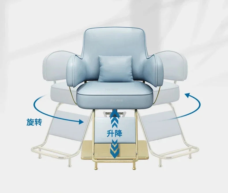 Beauty Salon Chair professional Hairdressing Chairs Stainless Steel Barber Chairs Modern Salon Furniture simple Lift Swivel Seat