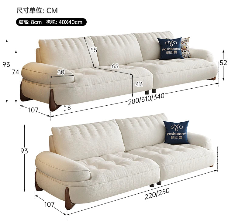 White Modern Style Sofa Minimalist Nordic Style Love Seat Sofa Lounge Living Room Divani Per Soggiorno Furniture For Home