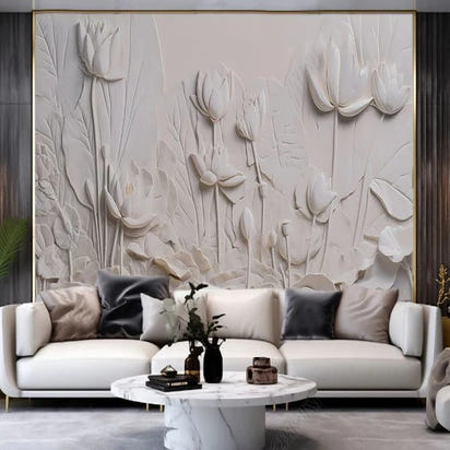 Custom Photo Wallpaper Modern Simple Art Lotus Flower Murals Living Room Bedroom TV Backdrop Wall Decor Luxury 3D Wall Papers