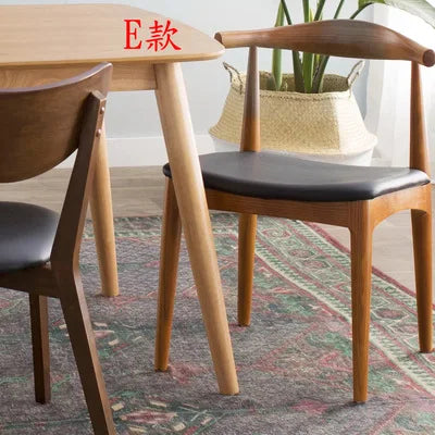 Modern wrought iron solid wood home creative dining table dining chair combination home office computer conference table