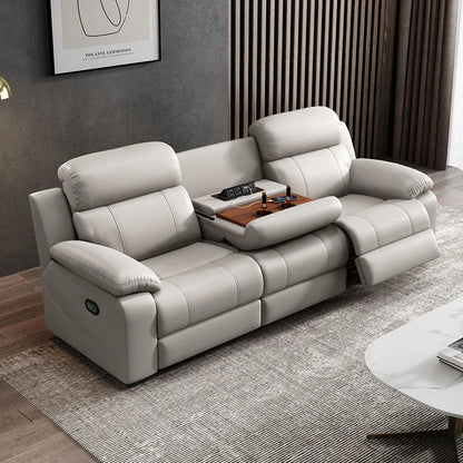Modern 3 Seater Electric Reclining Sectional Sofa High Quality Leather Living Room Set