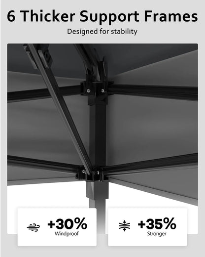12x12FT Outdoor Canopy Tent, Height Adjustable Pop Up Gazebo With Mosquito Net & 4 SandBags For Backyard Party Camping