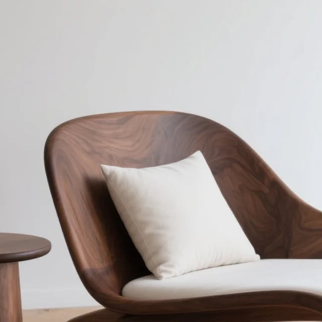 Song-style aesthetics high-end custom black walnut rocking chair casual designer high-end custom furniture of the same nap chair