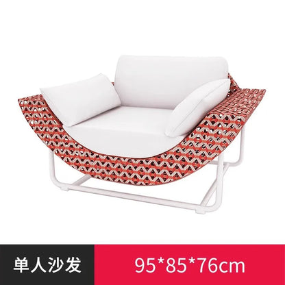 Outdoor Patio Rattan Sofa Hotel Homestay Open-Balcony Leisure Table and Chair Waterproof Sunproof Furniture Set