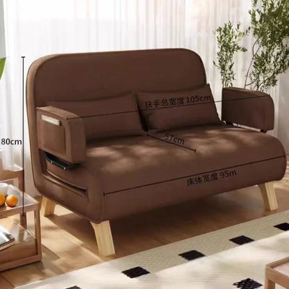 Dual-use, living room, small apartment, single, double, multi-person, solid wood legs, sofa, lazy, foldable, multi-functional