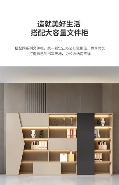 luxury L-shaped Boss Office Desk Modern Organizer Inventory Computer Desk Minimalist European Escritorio Oficina Furniture home