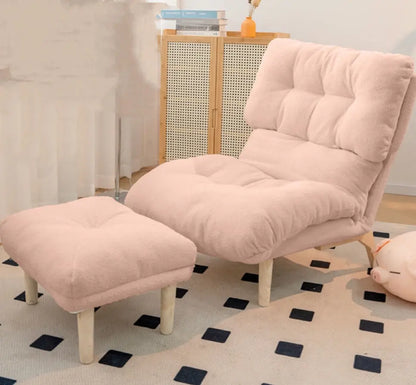 More Design Cheap Wholesale Modern Simple Velvet Comfortable Fabric Casual Reclining Wooden Lounge Living Room Chair