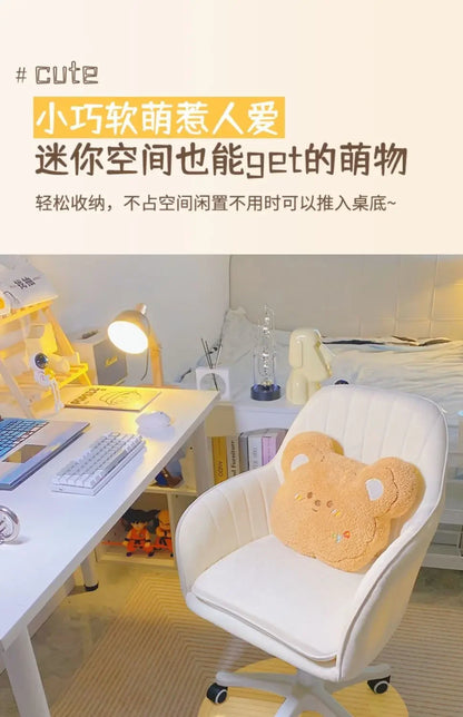 Cute Rotating Lift Chair for Girls, Computer Chairs, Makeup Stool, Desk Backrest Chair, Writing Swivel Chairs, Bedroom Furniture