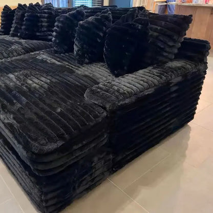 Modern Minimalist Vacuum Compression Sofa High-Quality Corduroy Home Film and Television Floor Leisure Sofa Chair