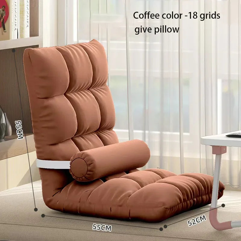 Folding Backrest Chair, Lazy Sofa, Bedroom, Dormitory, Single Seat Cushion, Bed Backrest, Bay Window, Balcony Tatami