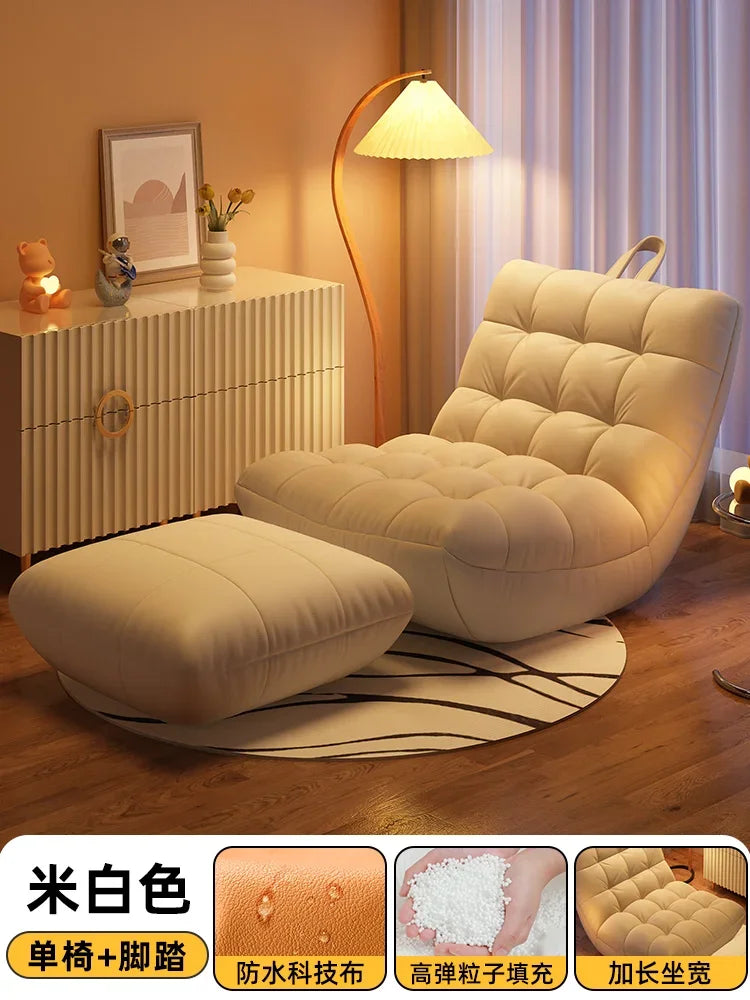 uu White Cream Living Room Chairs Relaxing Balcony Throne Comfortable Vintage Beauty Chairs Ergonomic Fauteuil Trendy Furniture