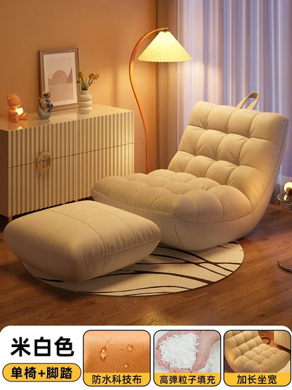 uu White Cream Living Room Chairs Relaxing Balcony Throne Comfortable Vintage Beauty Chairs Ergonomic Fauteuil Trendy Furniture