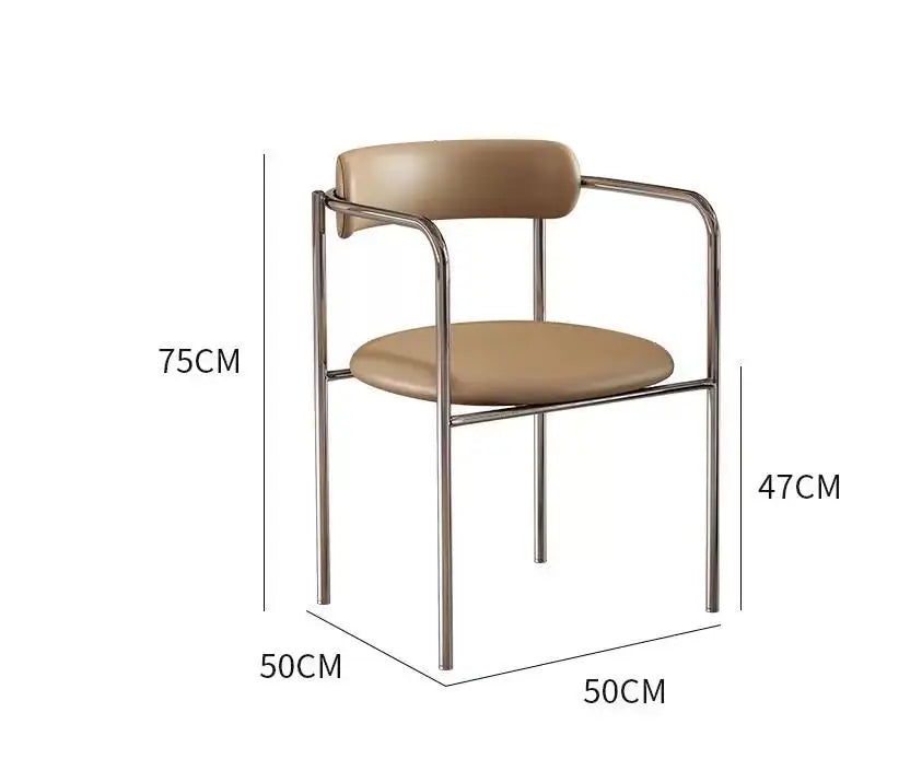 Modern Stainless Steel Dining Chair Designer Dining Chair Home Furniture Bauhaus Single Person Chair Medieval Negotiation Chair