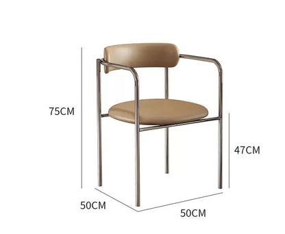 Modern Stainless Steel Dining Chair Designer Dining Chair Home Furniture Bauhaus Single Person Chair Medieval Negotiation Chair