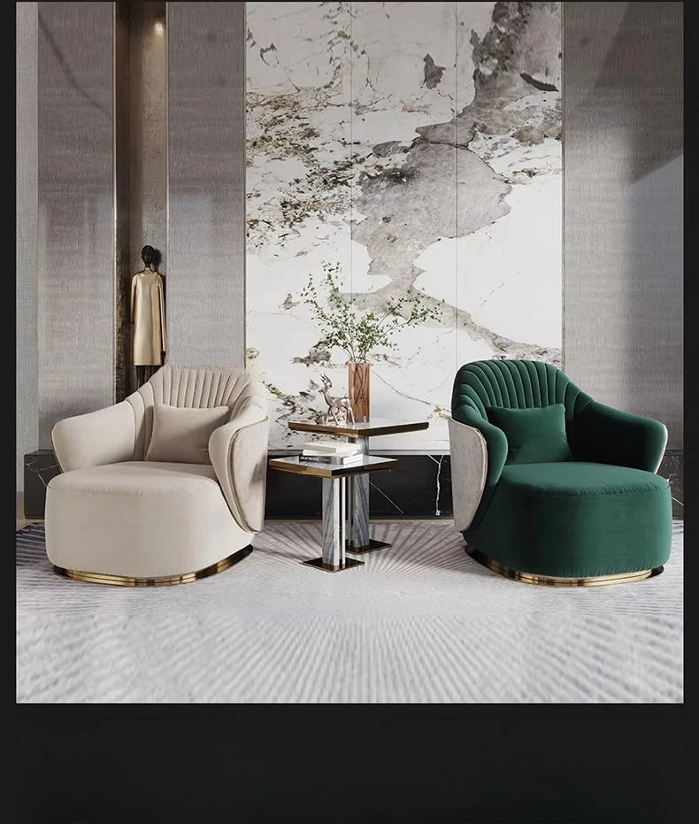 # Italian Style Light Luxury Fabric Lounge Chair Modern Furniture