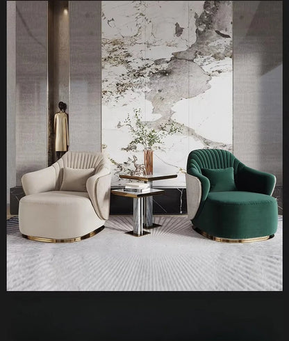 # Italian Style Light Luxury Fabric Lounge Chair Modern Furniture