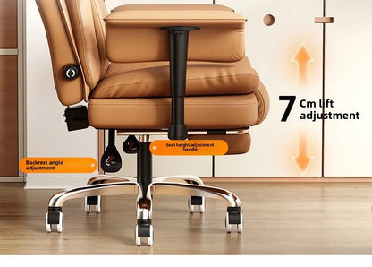 Ergonomic Leather Office Chair with High Backrest Recline Lumbar Support Executive Desk Chair Gaming Ready Comfort Furniture