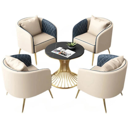 Combinaison table et chaise de bureau de luxe nordique moderne, canapé individuel pour hôtel, zone de réception et de repos